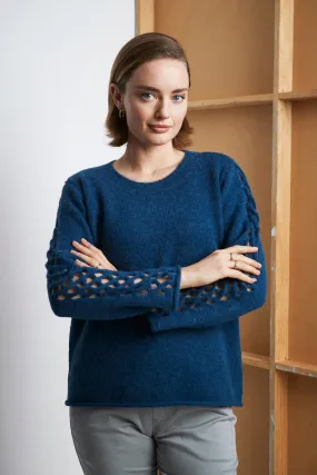 Lattice Sweater - Denim