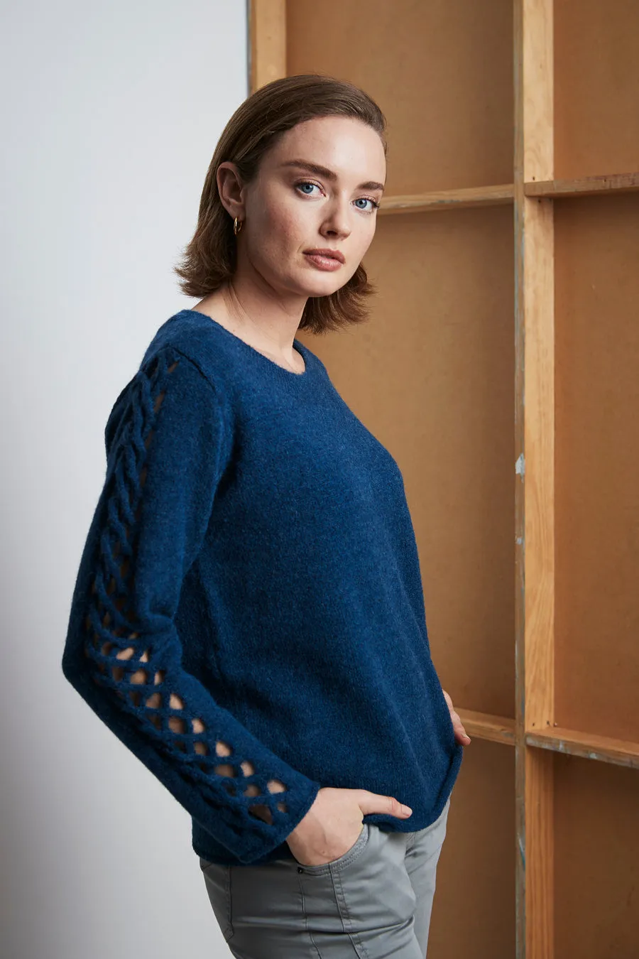 Lattice Sweater - Denim