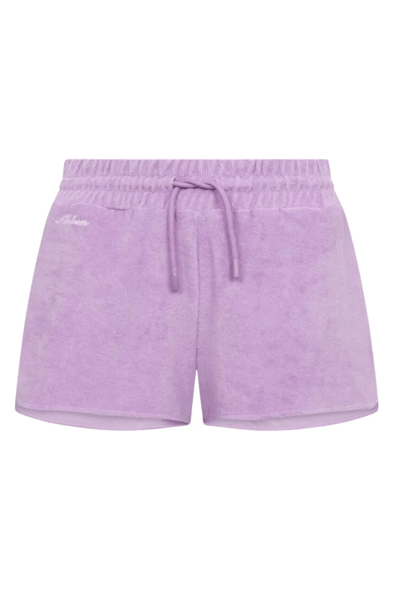 Lavender Terry Low Shorts