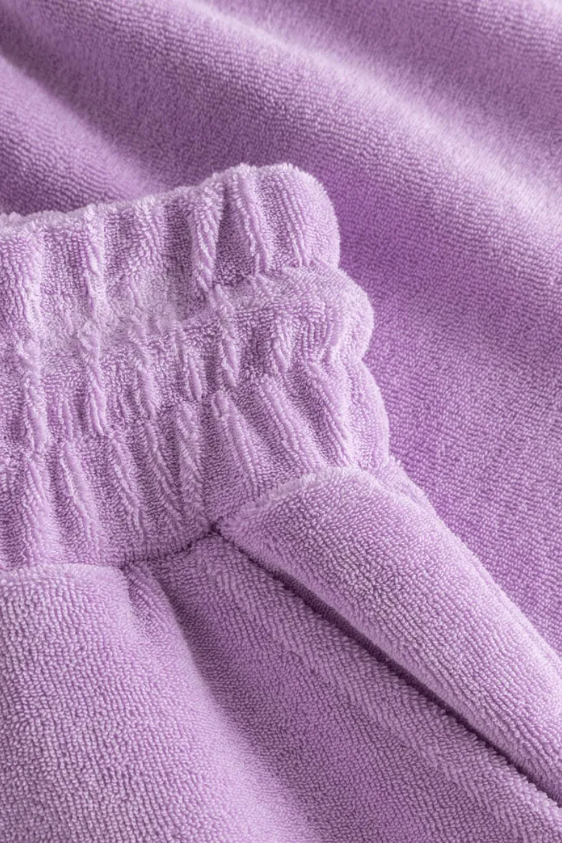 Lavender Terry Low Shorts