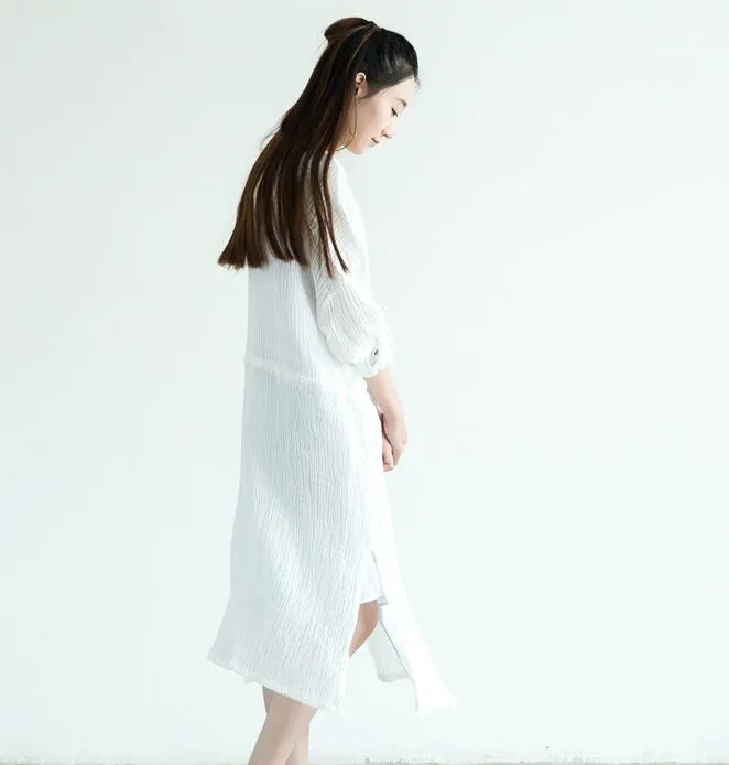 Linen Dresses Women Long  Dresses Long Sleeve