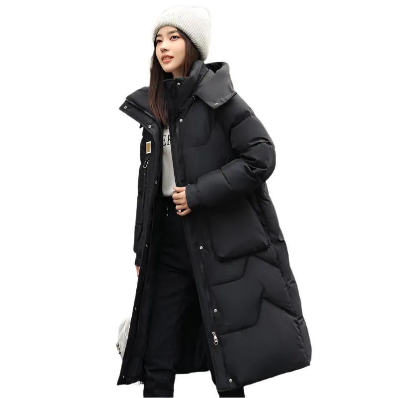 Long Hooded Women's Padded Winter Jacket
