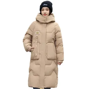 Long Hooded Women's Padded Winter Jacket