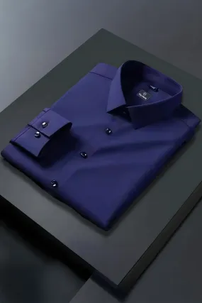 MENS FORMAL REGULAR FIT FULL SLEEVE SHIRT-NAVY BLUE