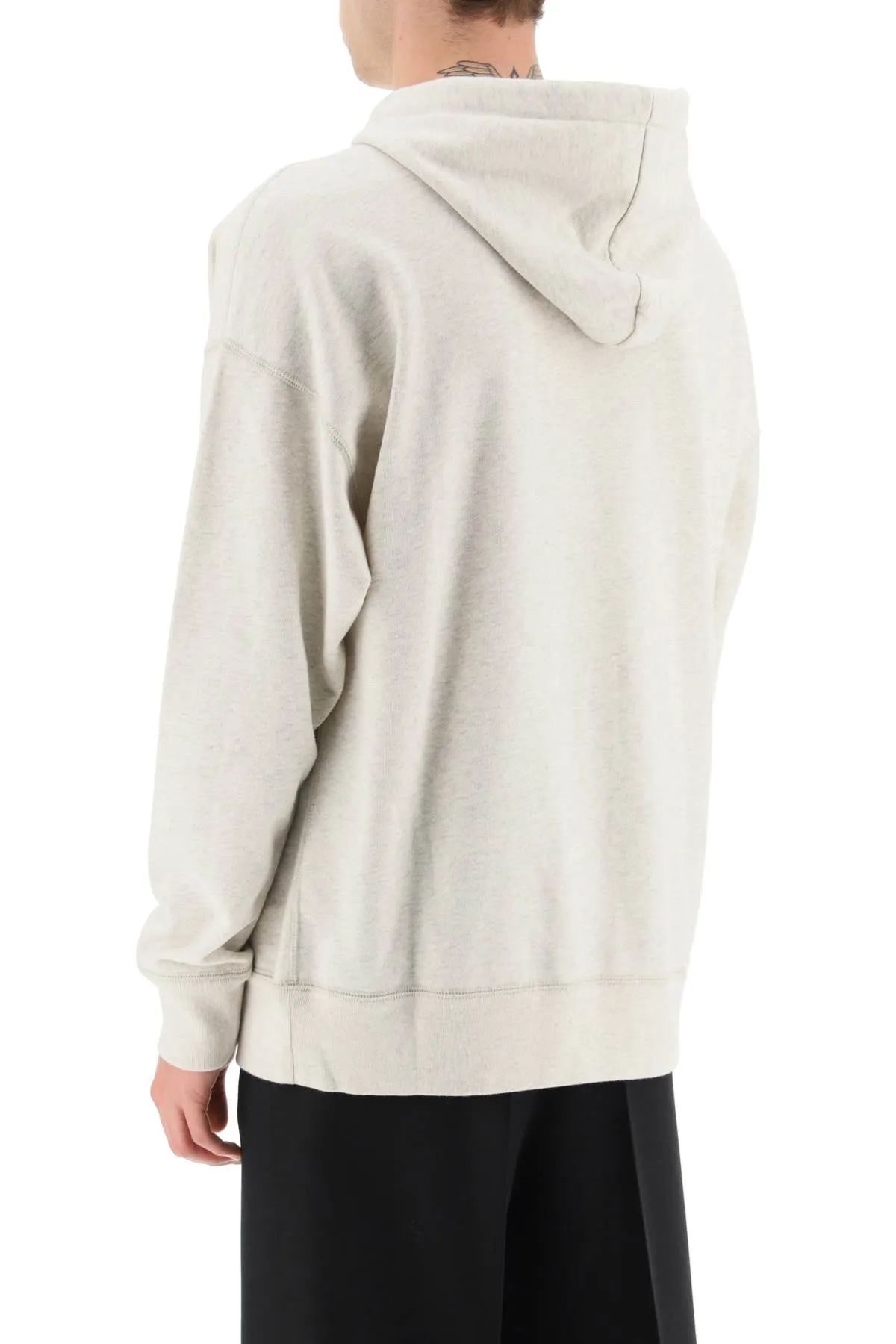 'miley' hoodie with flocked logo SW0027HA B1M18H ECRU