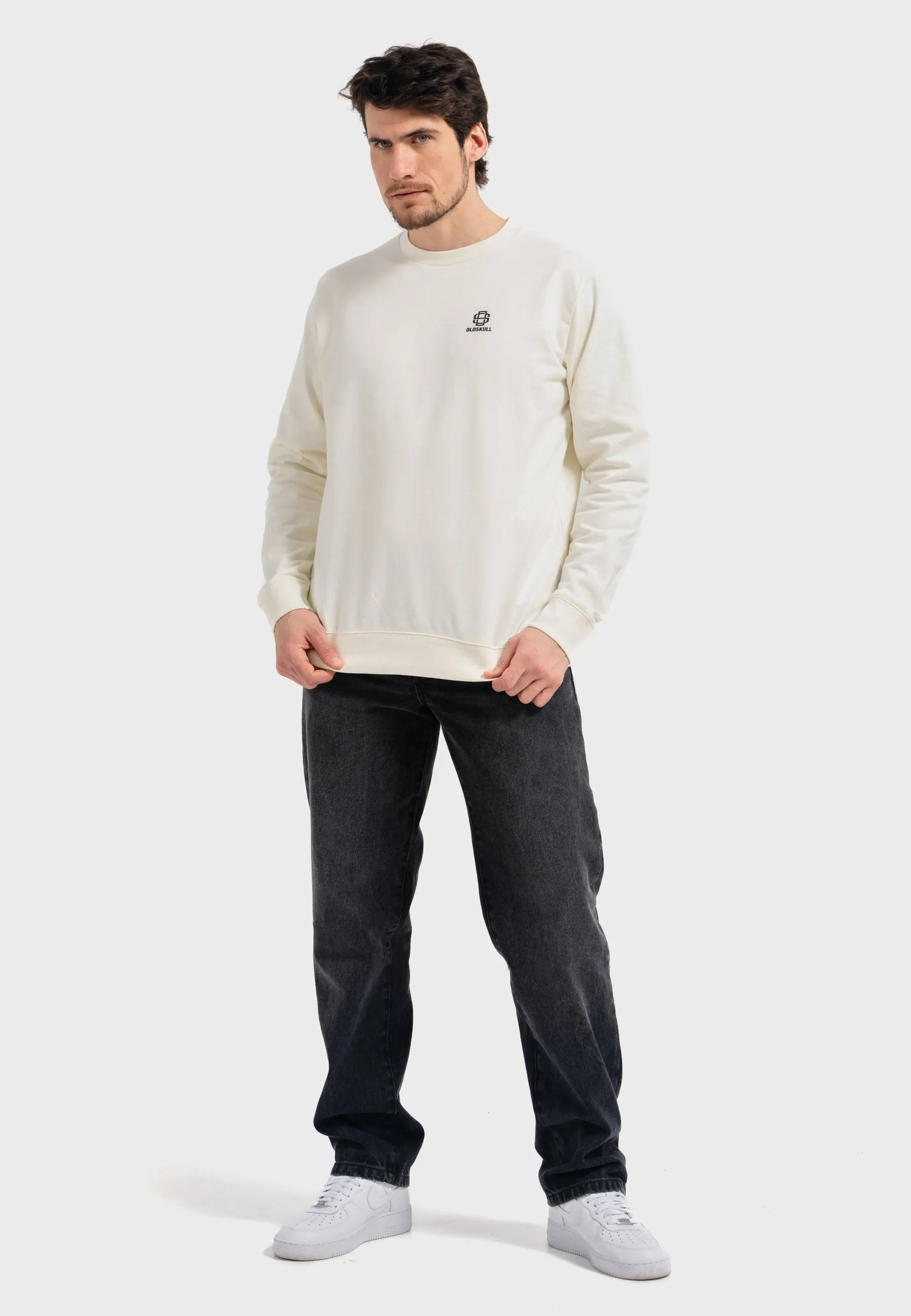 Oldskull Iconic Logo Sweatshirt Off White