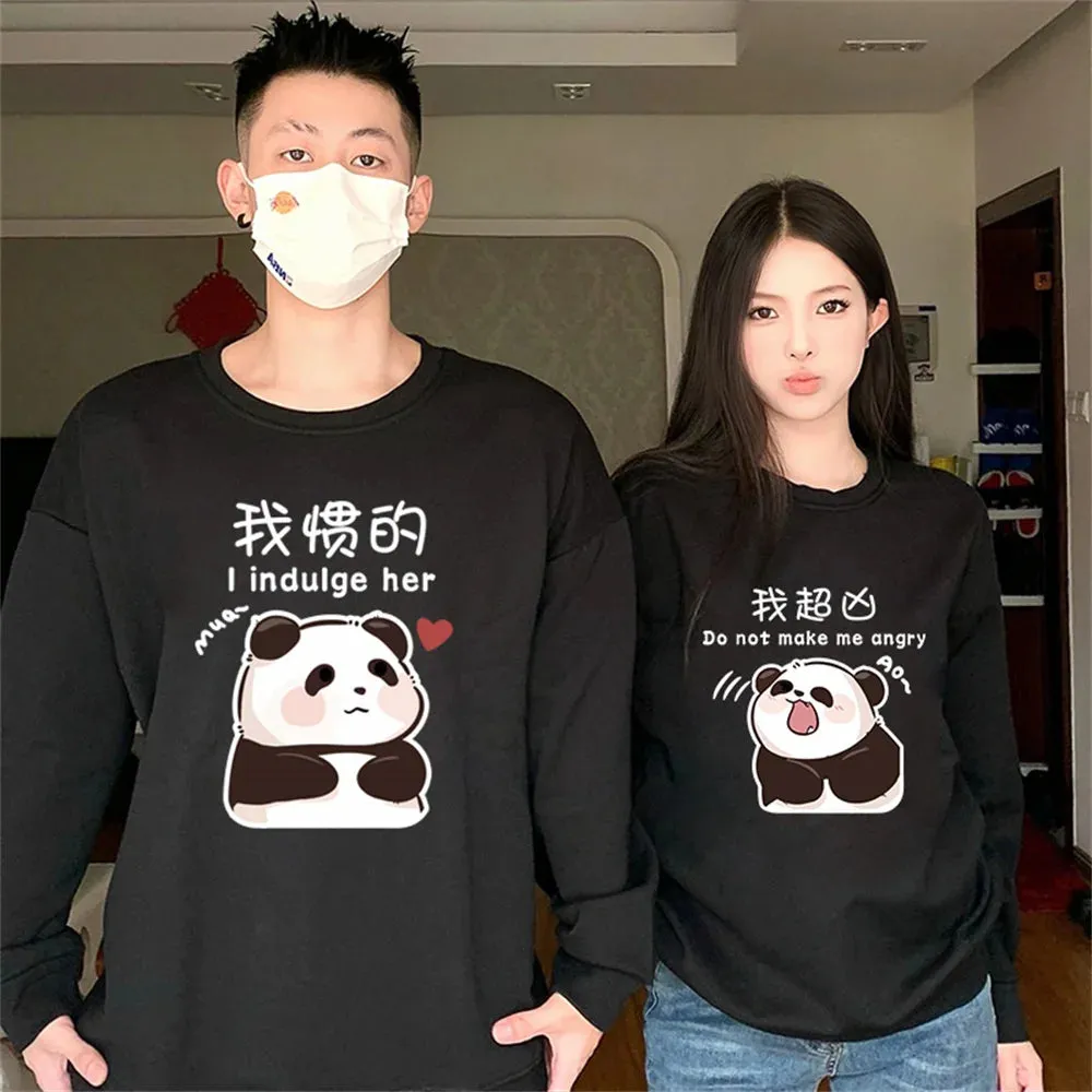 Panda Matching Sweatshirt for Couples