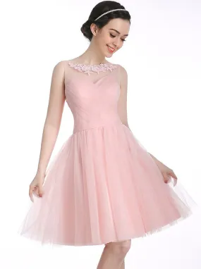 Pink Sweet 16 Dresses,Tulle Sweet 16 Dress,Short Sweet 16 Dress,Cute Homecoming Dress,SW00012
