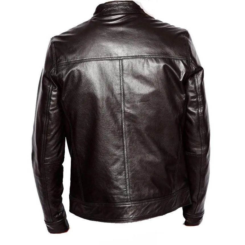 Plain black moto style jacket- CLEARANCE PRE MADE