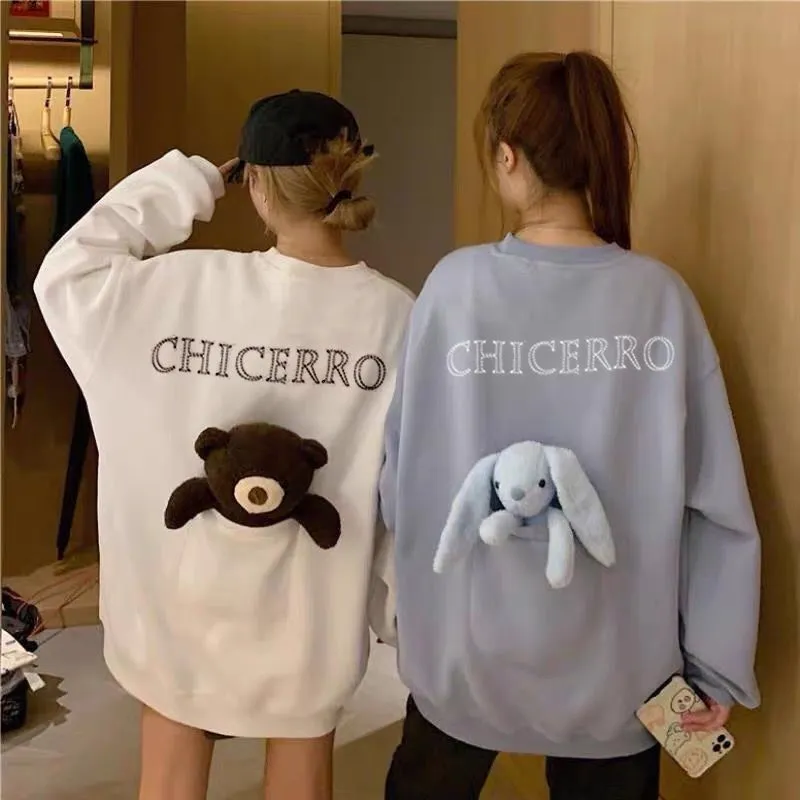 Plush couple sweatshirt