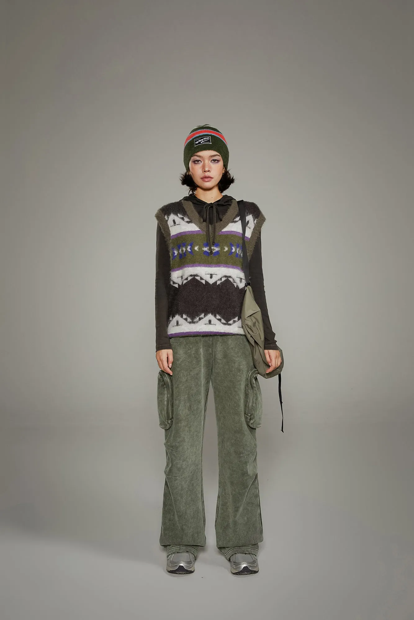 Pocket Wide Casual Pants