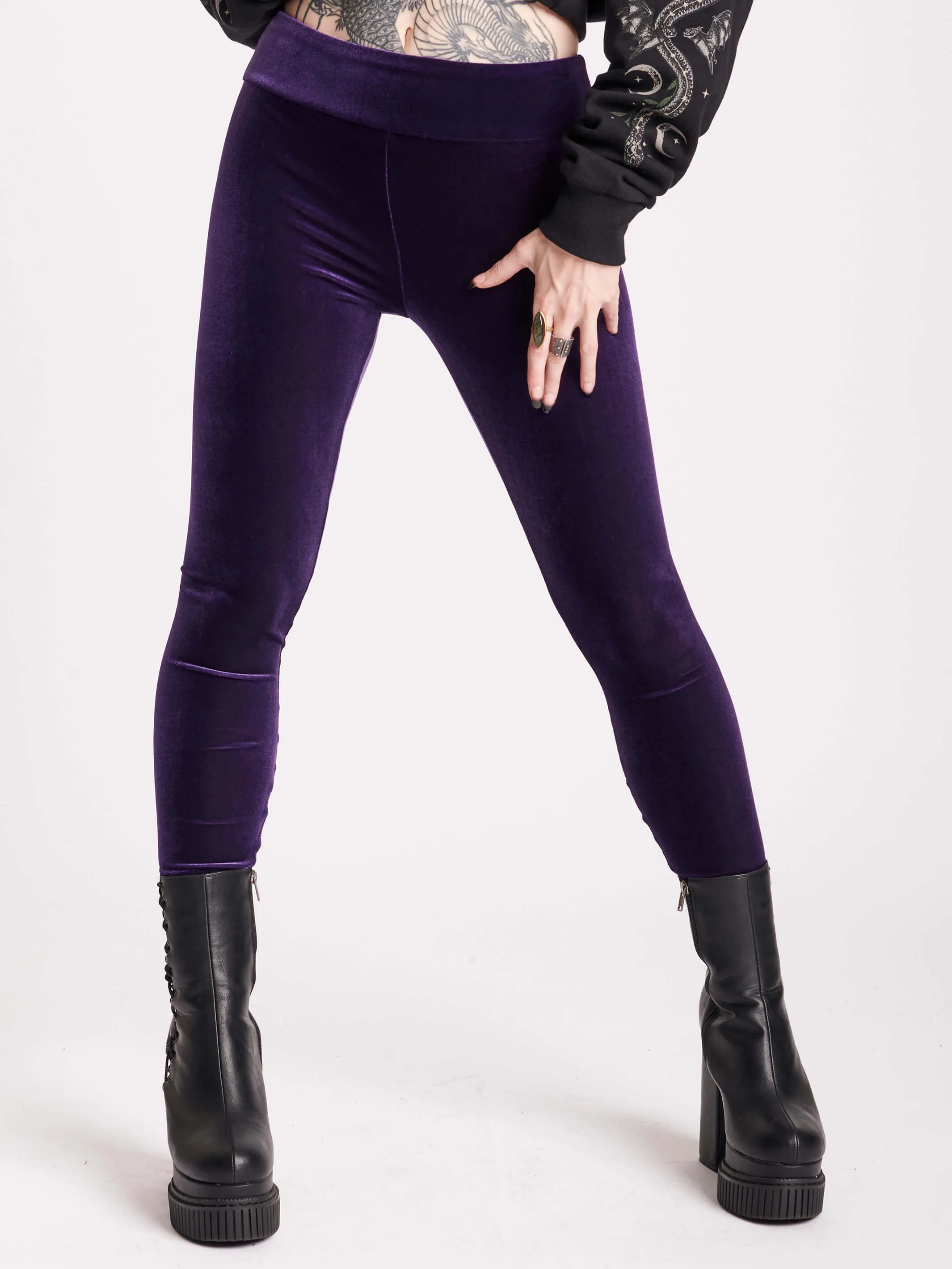 Purple Velvet Legging