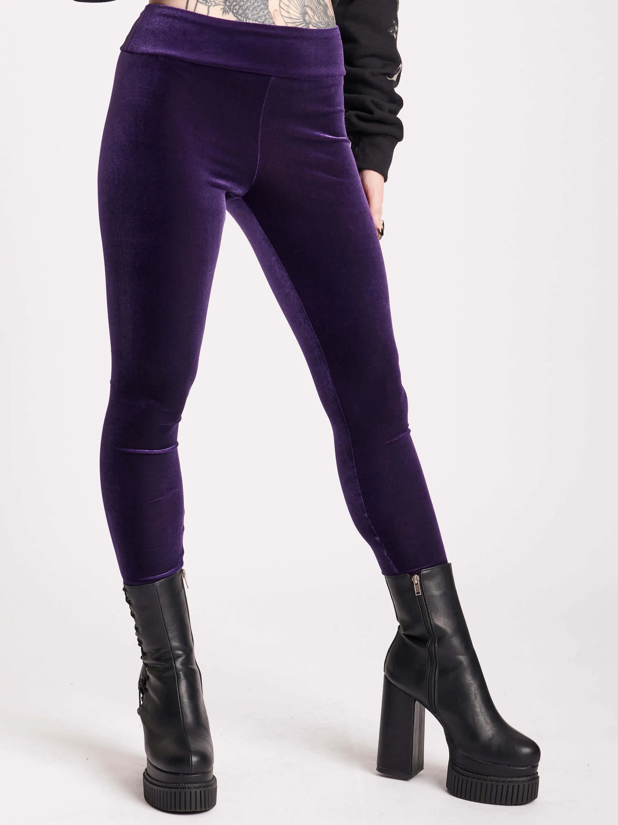 Purple Velvet Legging