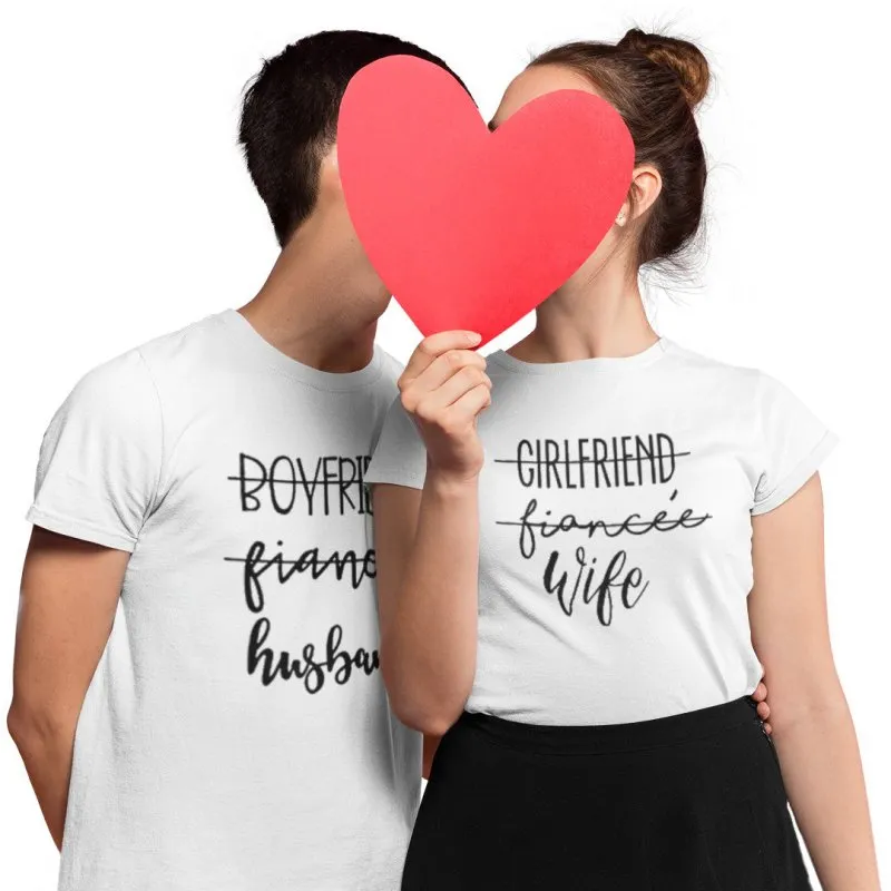 Red Husband Wife Shirts