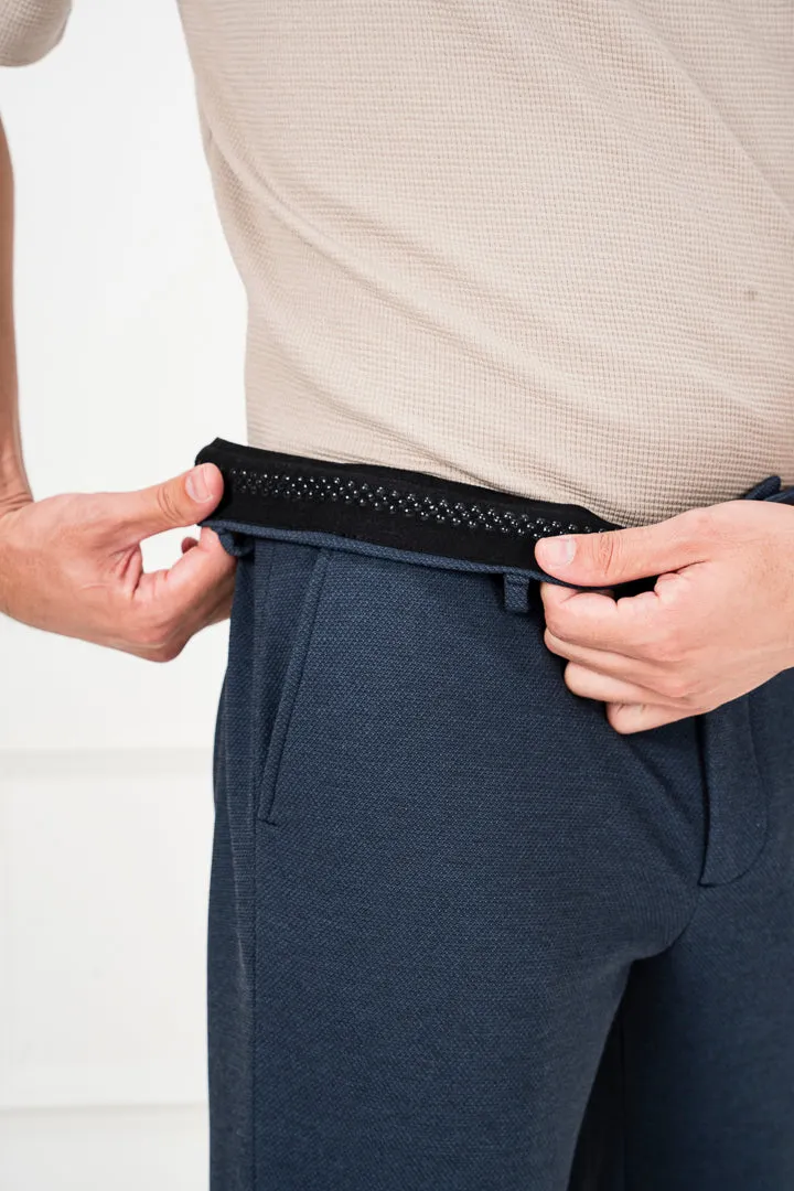 Sail Blue Textured Power-Stretch Pants