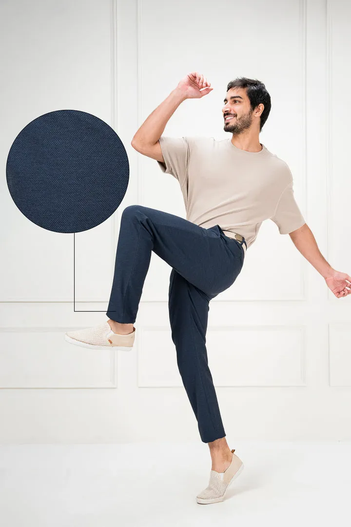 Sail Blue Textured Power-Stretch Pants