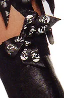 Skull Bow Thigh High Stockings 6296