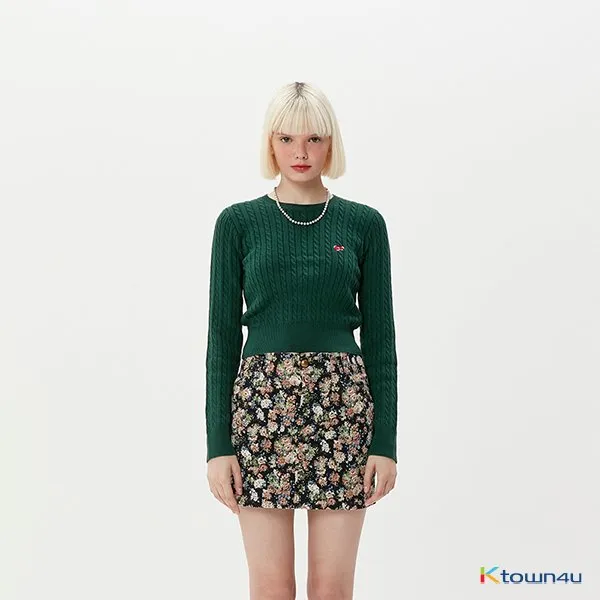 Small Cherry Round Knit KA [Green]