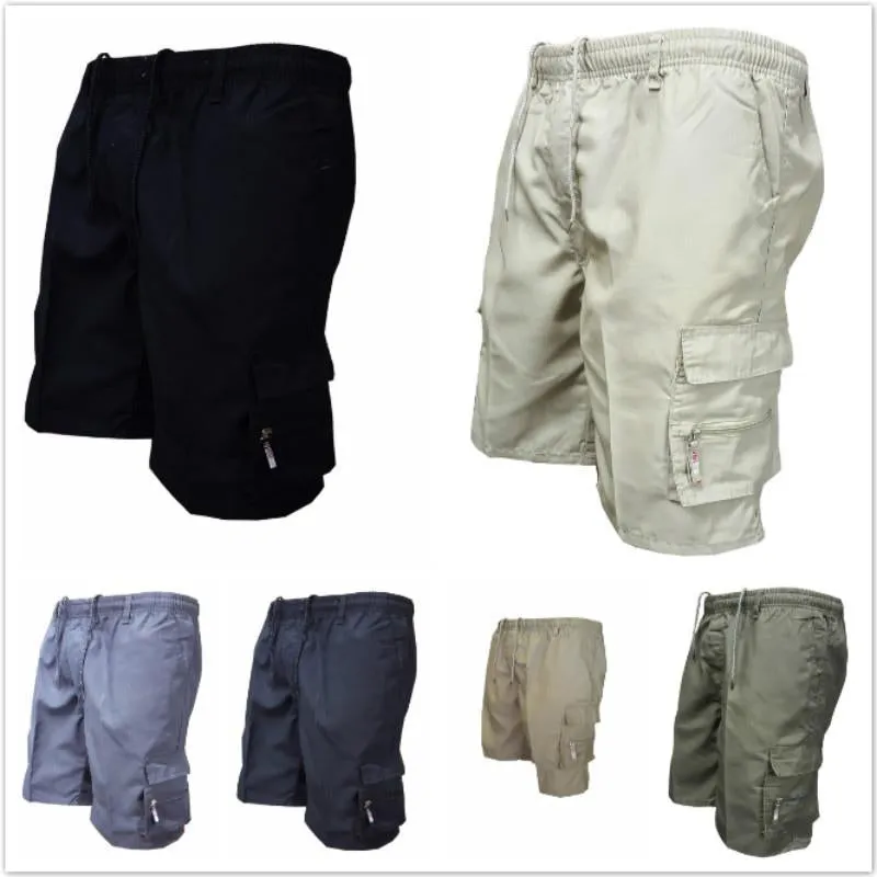 Solid Color Multi-pocket Sport Outdoor Men Short