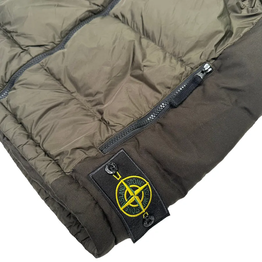 STONE ISLAND AW13 GREEN CRINKLE REPS NY DOWN VEST