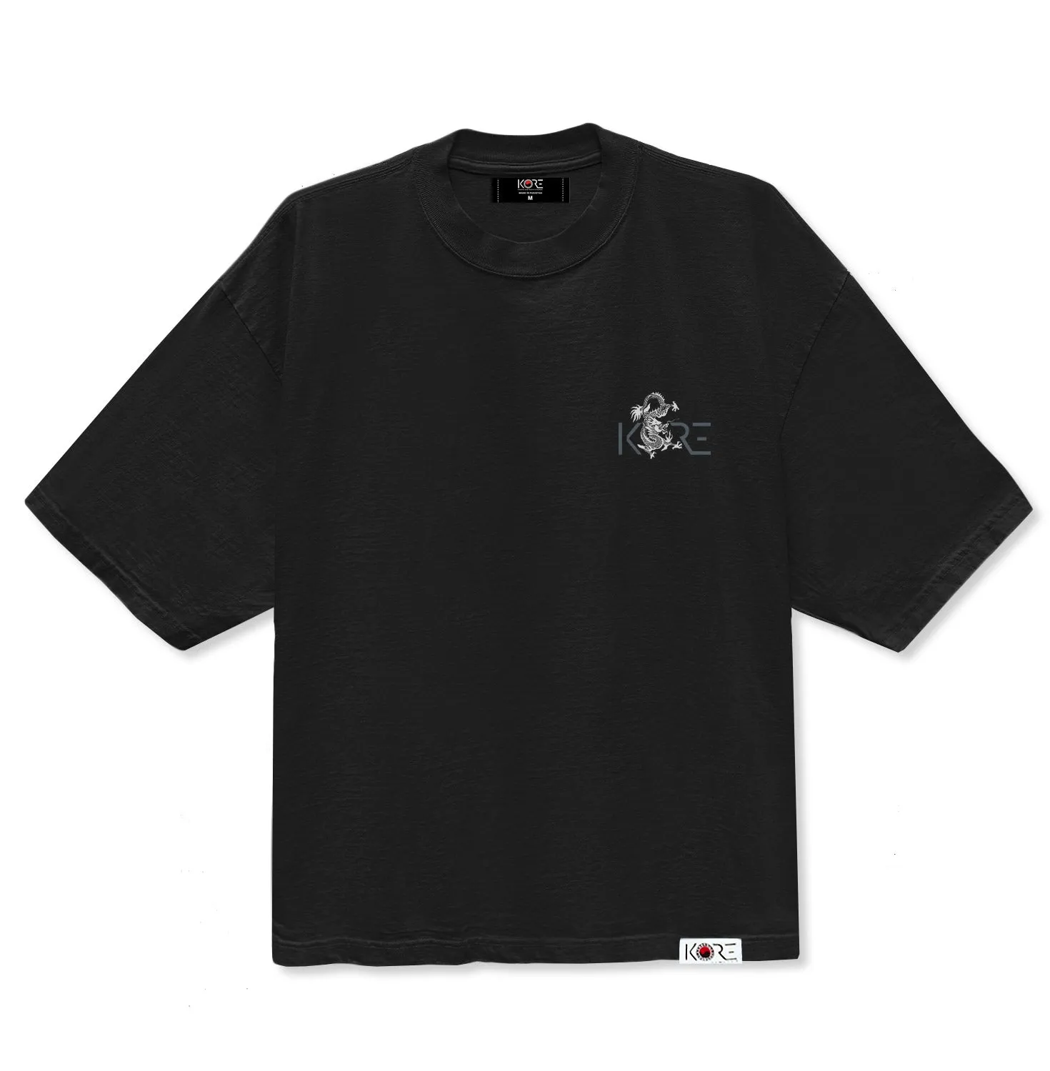 TRIGRAM K DRAGON DROP SHOULDER TEE (BLACK)