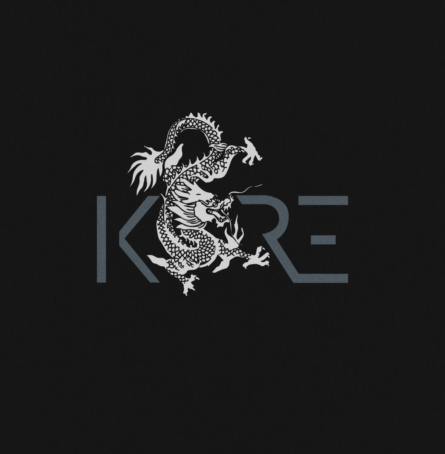 TRIGRAM K DRAGON DROP SHOULDER TEE (BLACK)