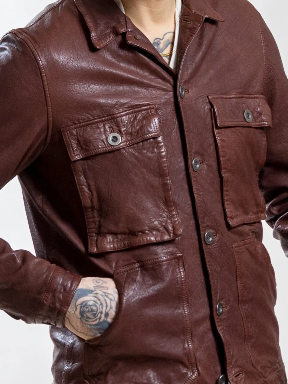 Uncle Bright, Jean Leather, Reddish Brown