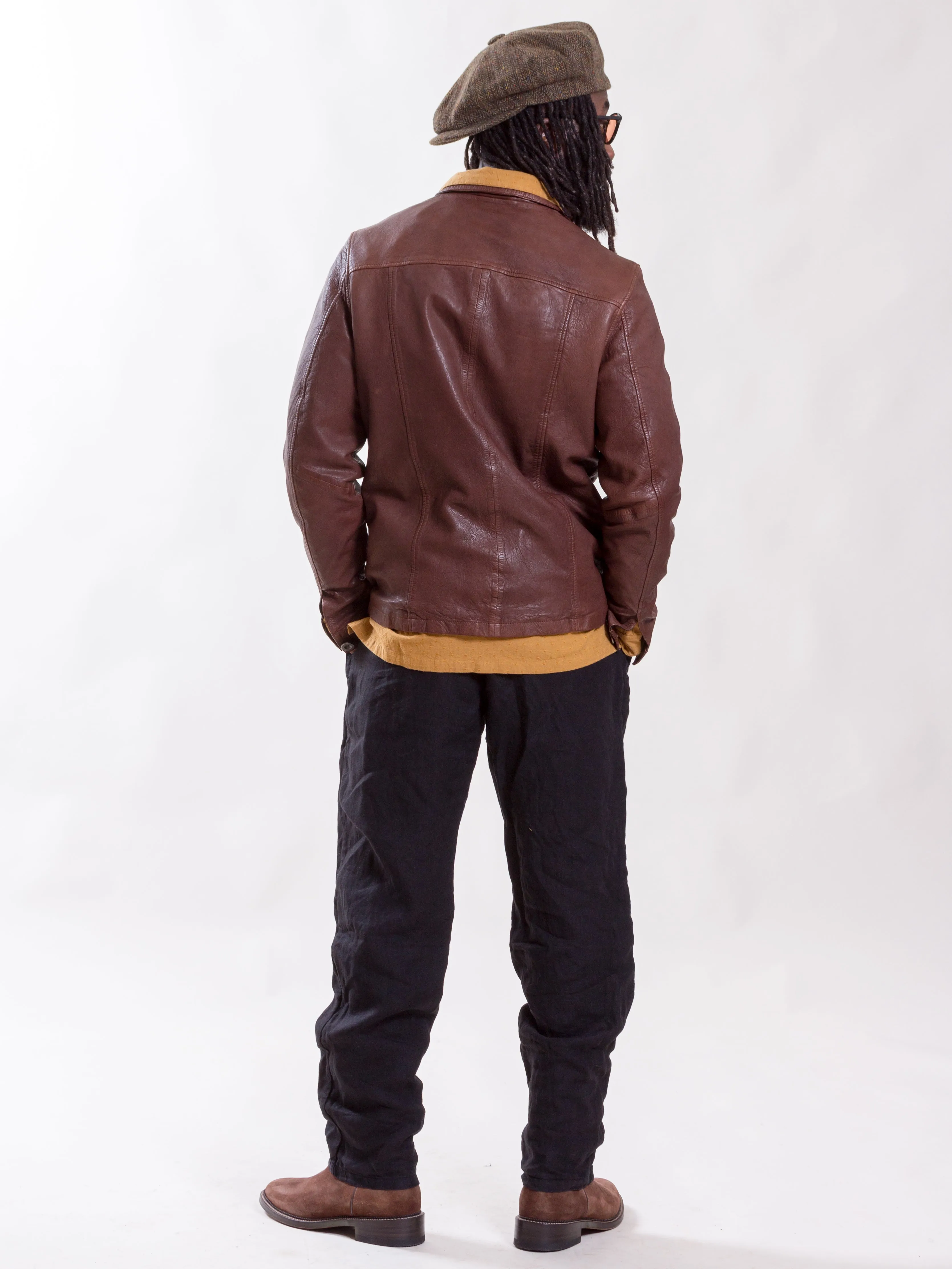 Uncle Bright, Jean Leather, Reddish Brown