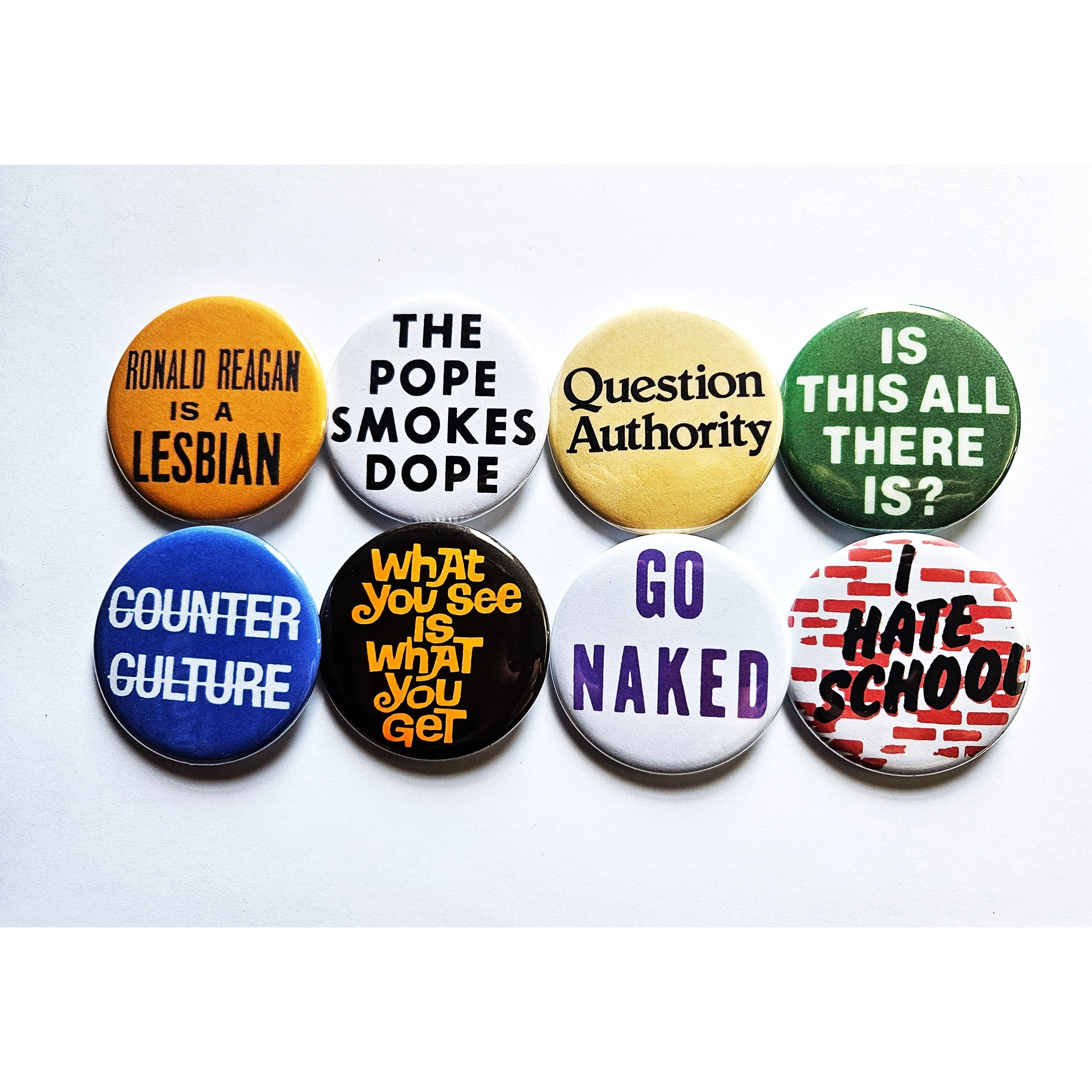 Vintage Reproduction Question Authority Small Pinback Button | 1.25" Diameter