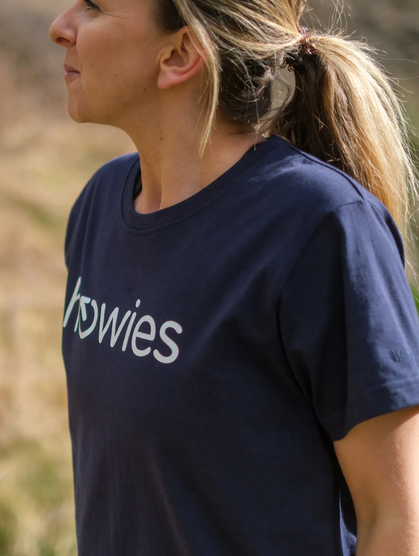 Women's Button Logo Printed Organic T-shirt